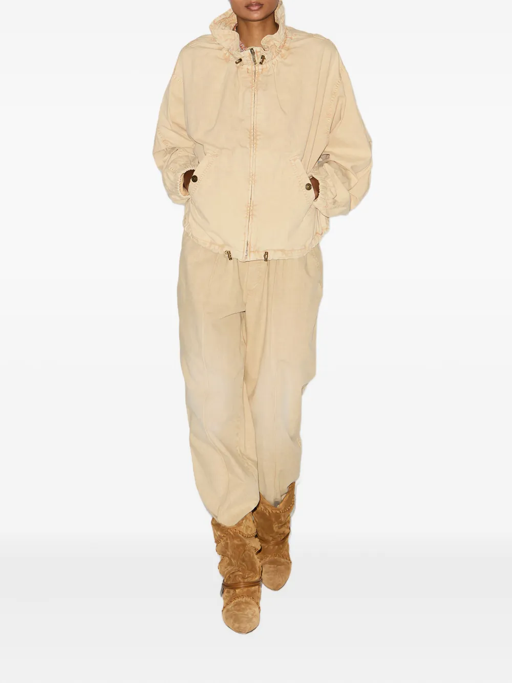 MARANT ÉTOILE Catalia drawstring-waistband trousers - Beige