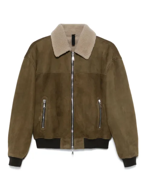 Tagliatore shearling-collar bomber jacket 