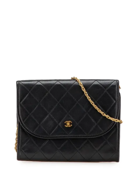 CHANEL Pre-Owned 1984-1986 Mini CC Quilted Lambskin Round Flap crossbody bag