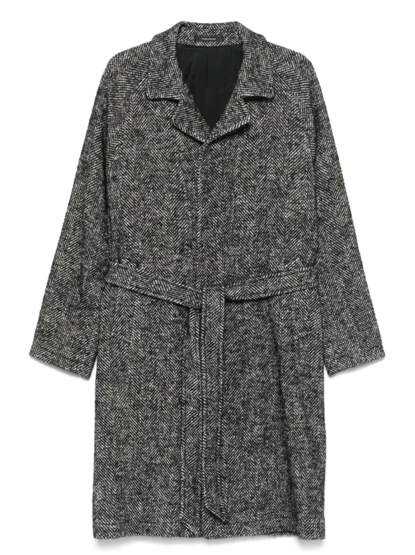 Tagliatore ヘリンボーン コート | ブラック | FARFETCH JP