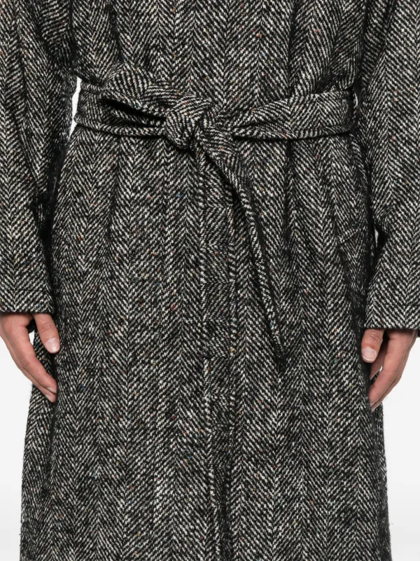 Tagliatore ヘリンボーン コート | ブラック | FARFETCH JP