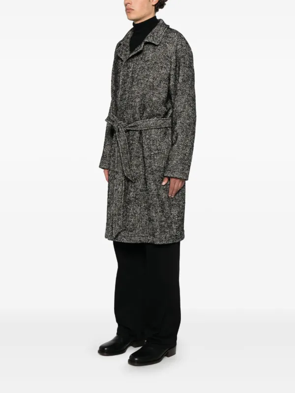 Tagliatore ヘリンボーン コート | ブラック | FARFETCH JP