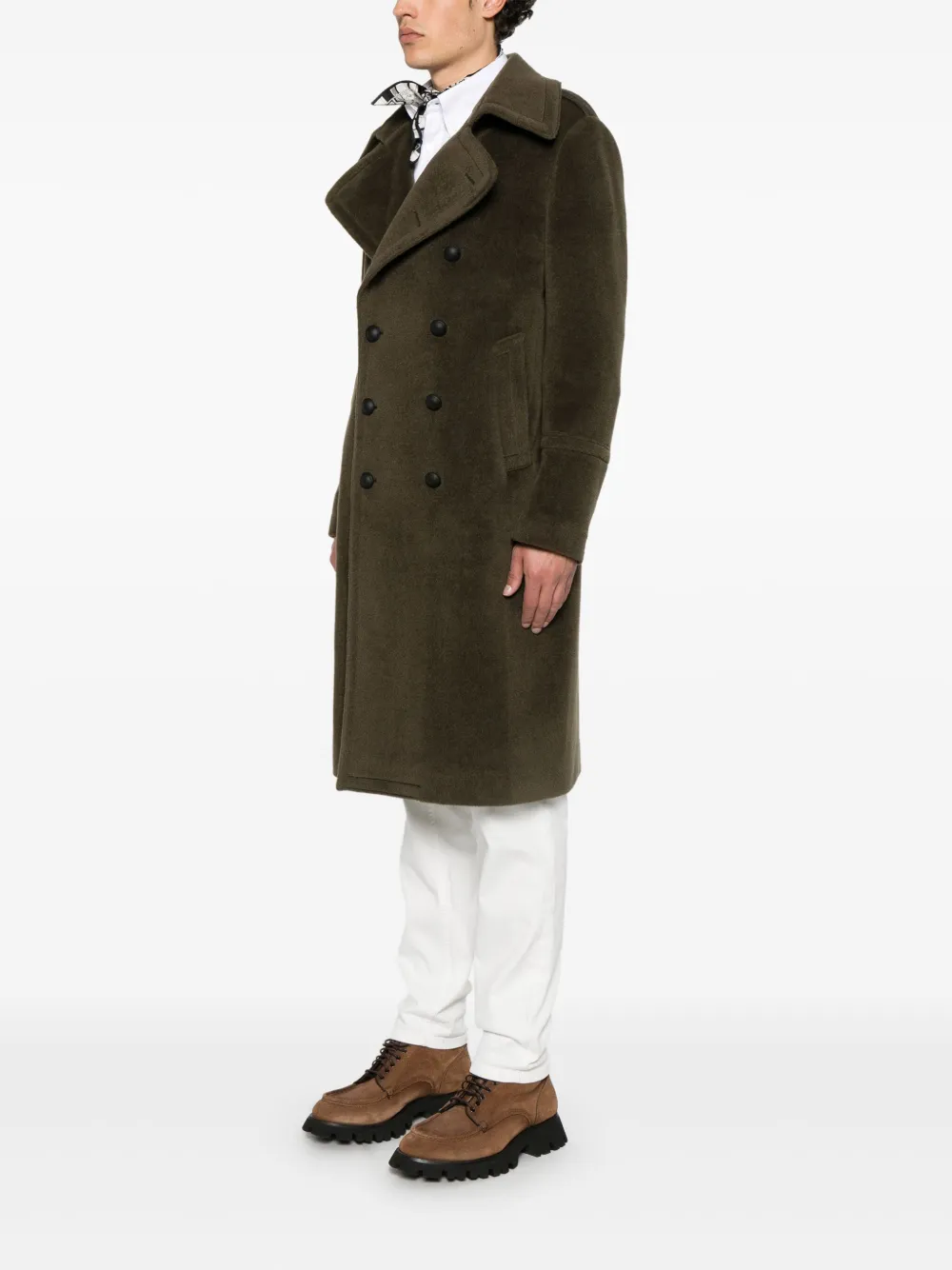 Tagliatore double-breasted coat Groen