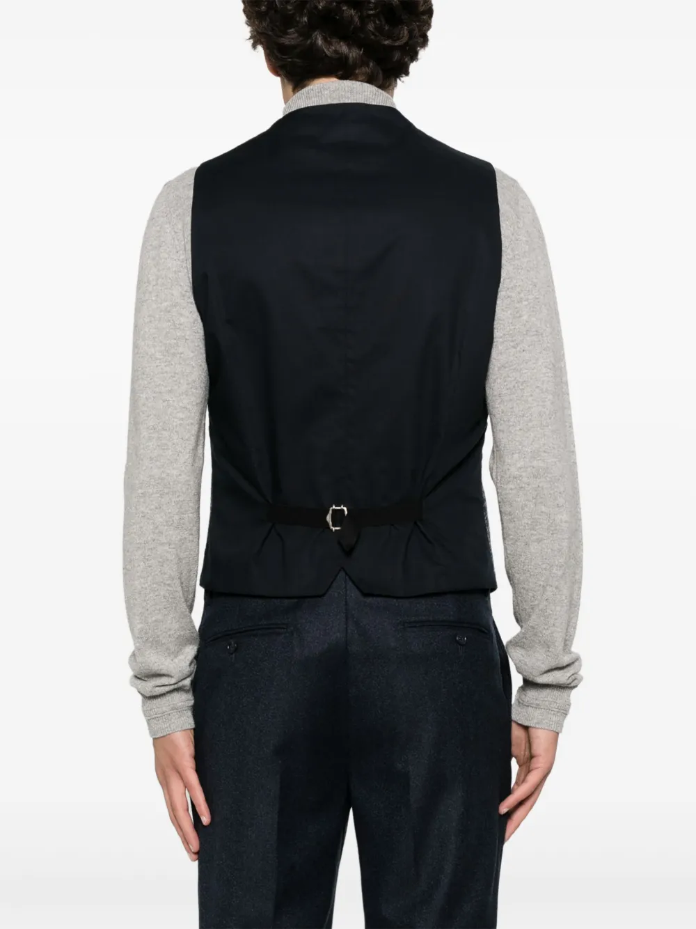 Shop Tagliatore Check-print Waistcoat