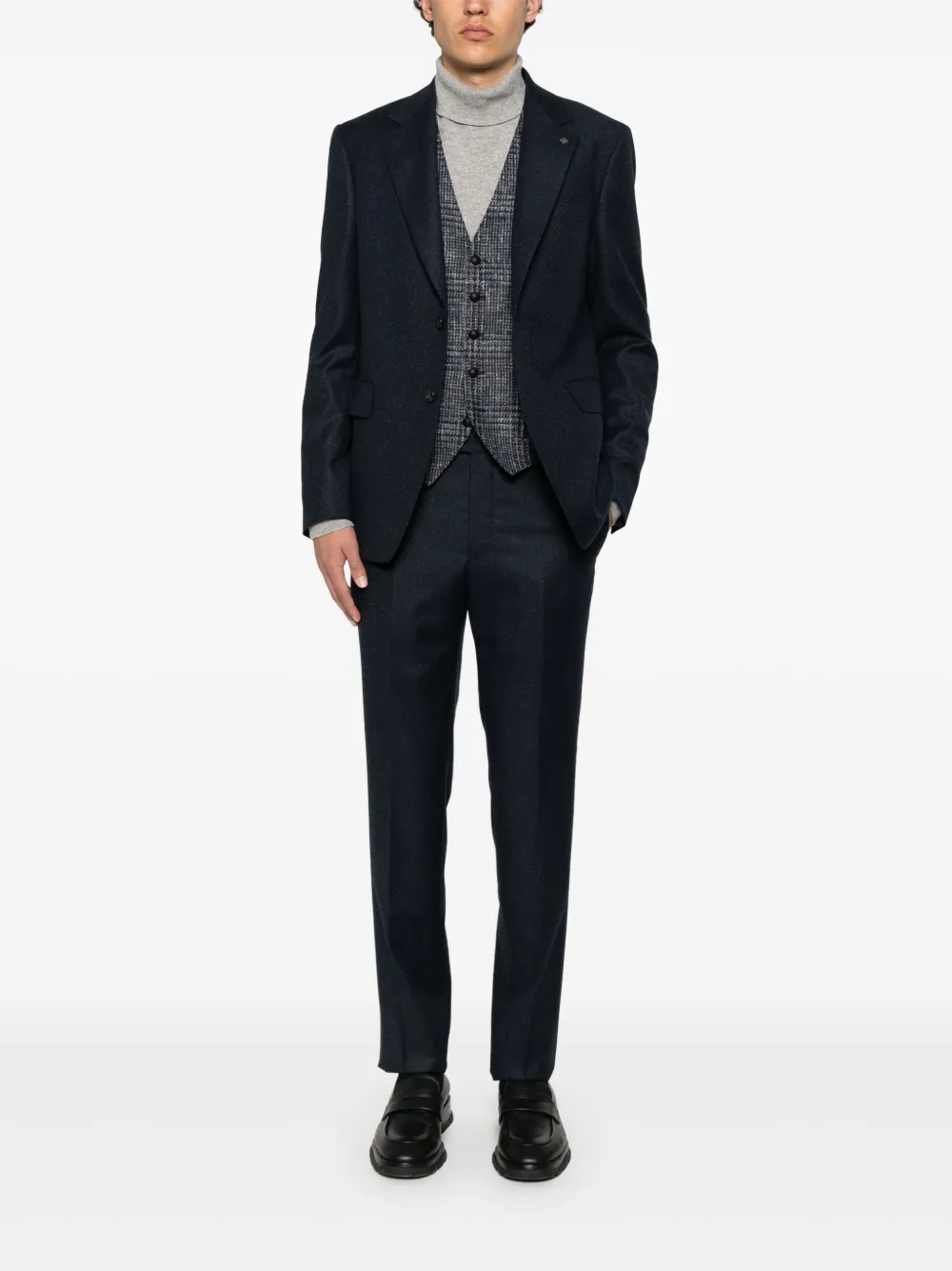 Shop Tagliatore Check-print Waistcoat