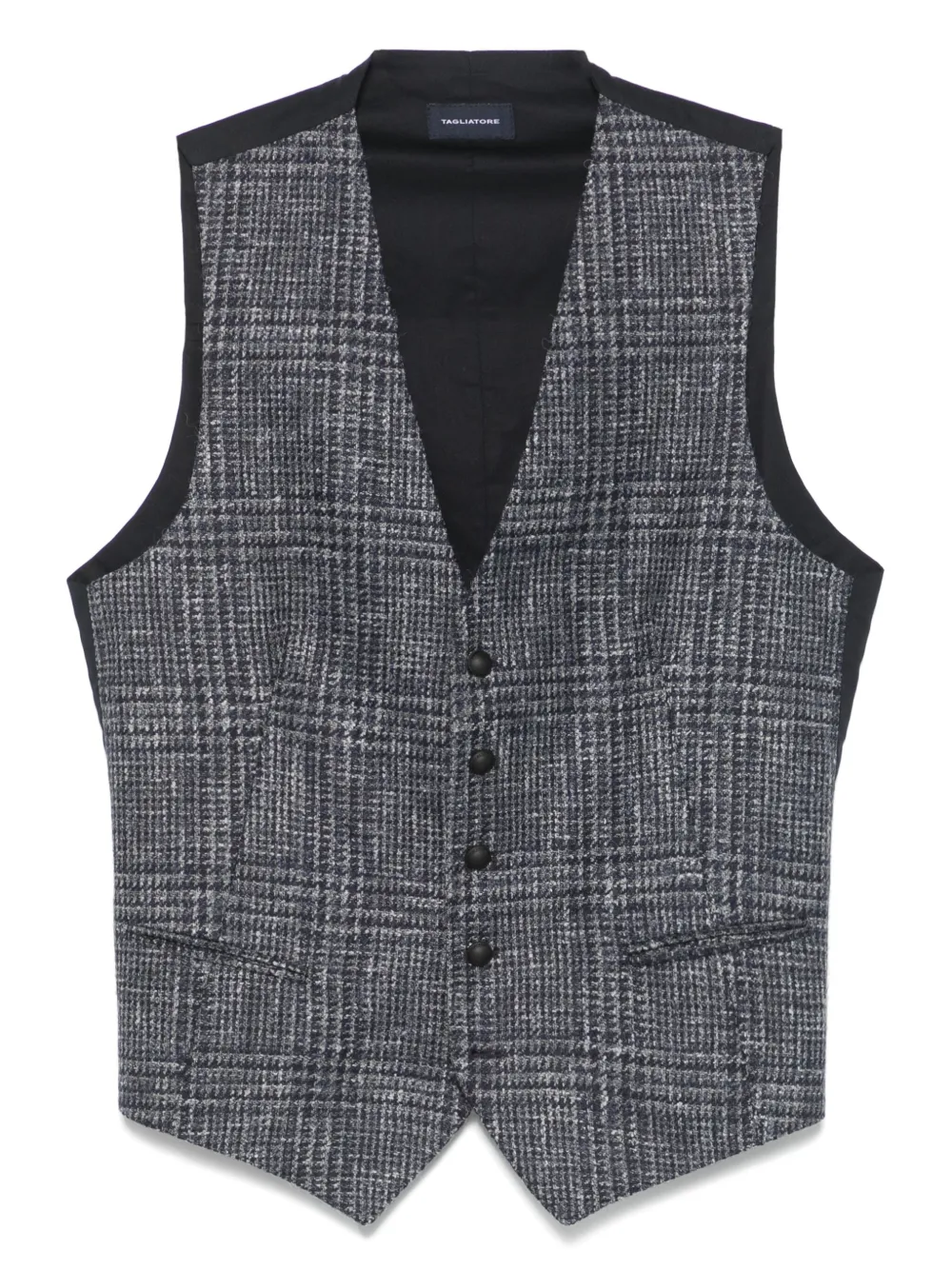 Tagliatore Geruit gilet Blauw
