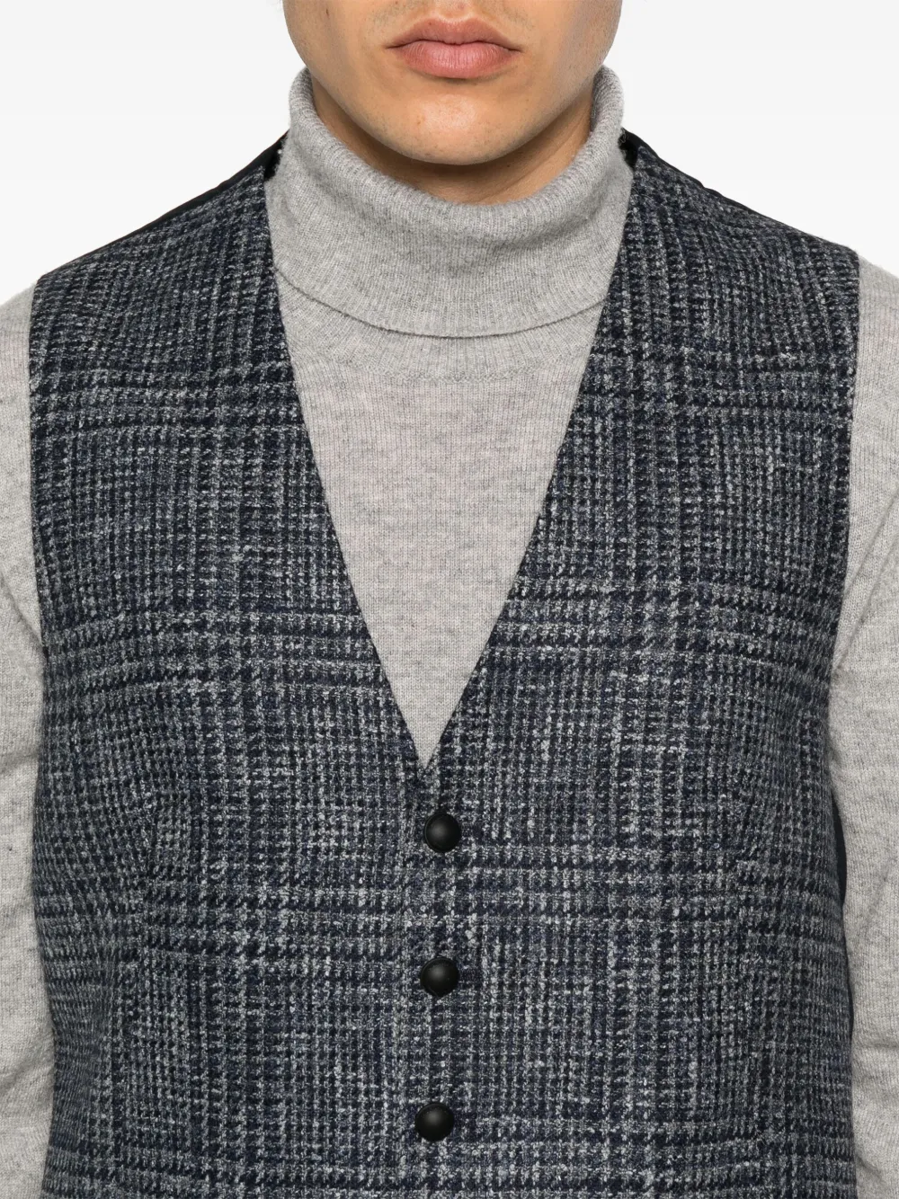 Shop Tagliatore Check-print Waistcoat