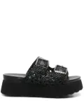 Cult 40mm braided sandals - Black