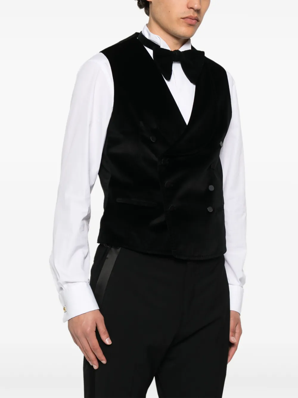 Tagliatore Katoenen gilet Zwart