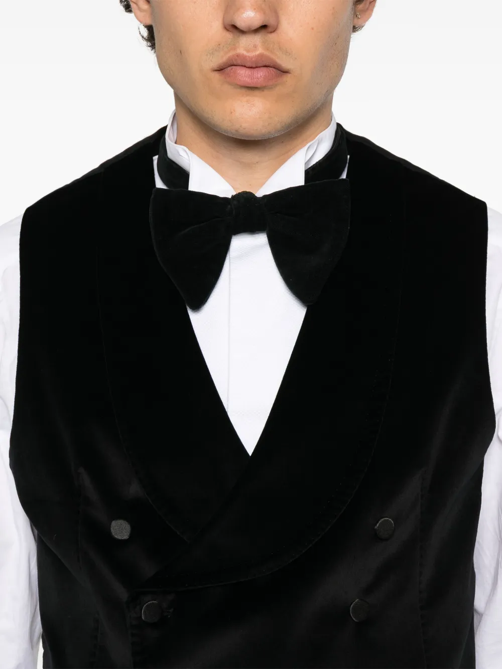Tagliatore Katoenen gilet Zwart