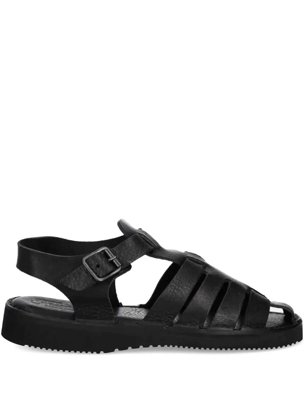 Fracap D038 strappy leather sandals Black