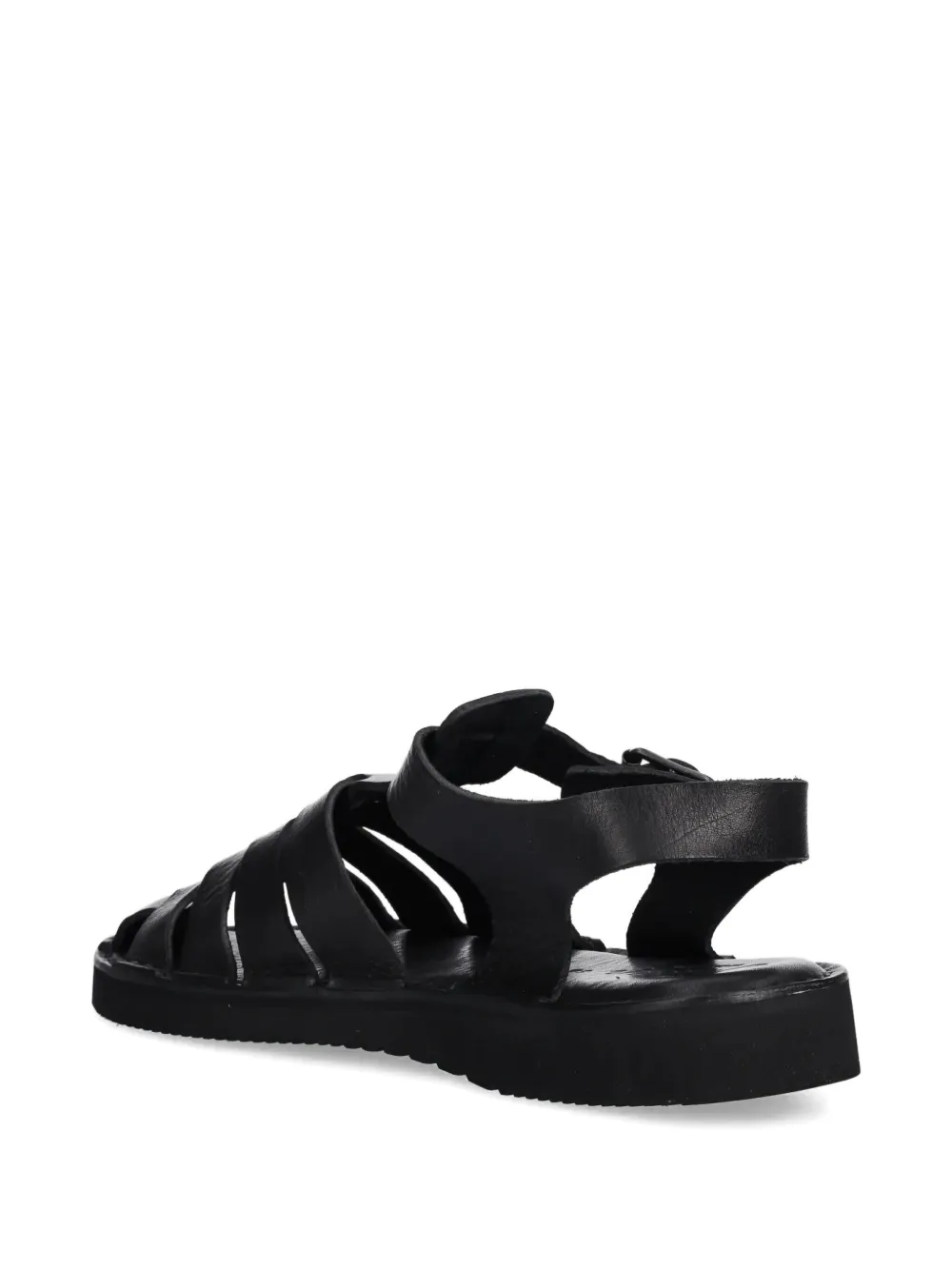 Fracap D038 strappy leather sandals Black