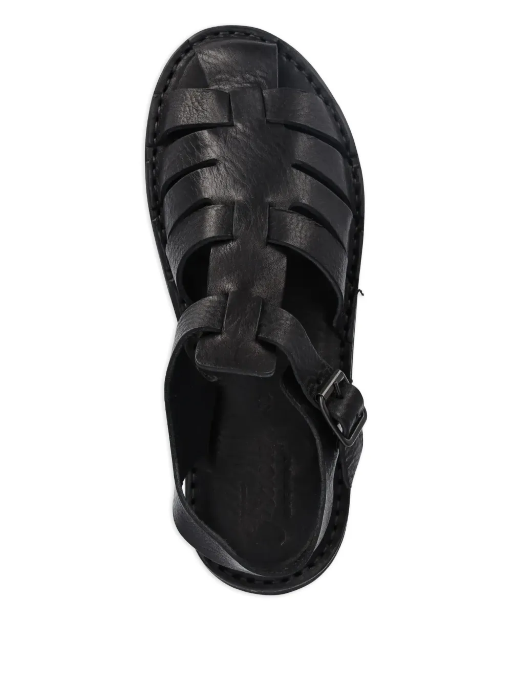 Fracap D038 strappy leather sandals Black