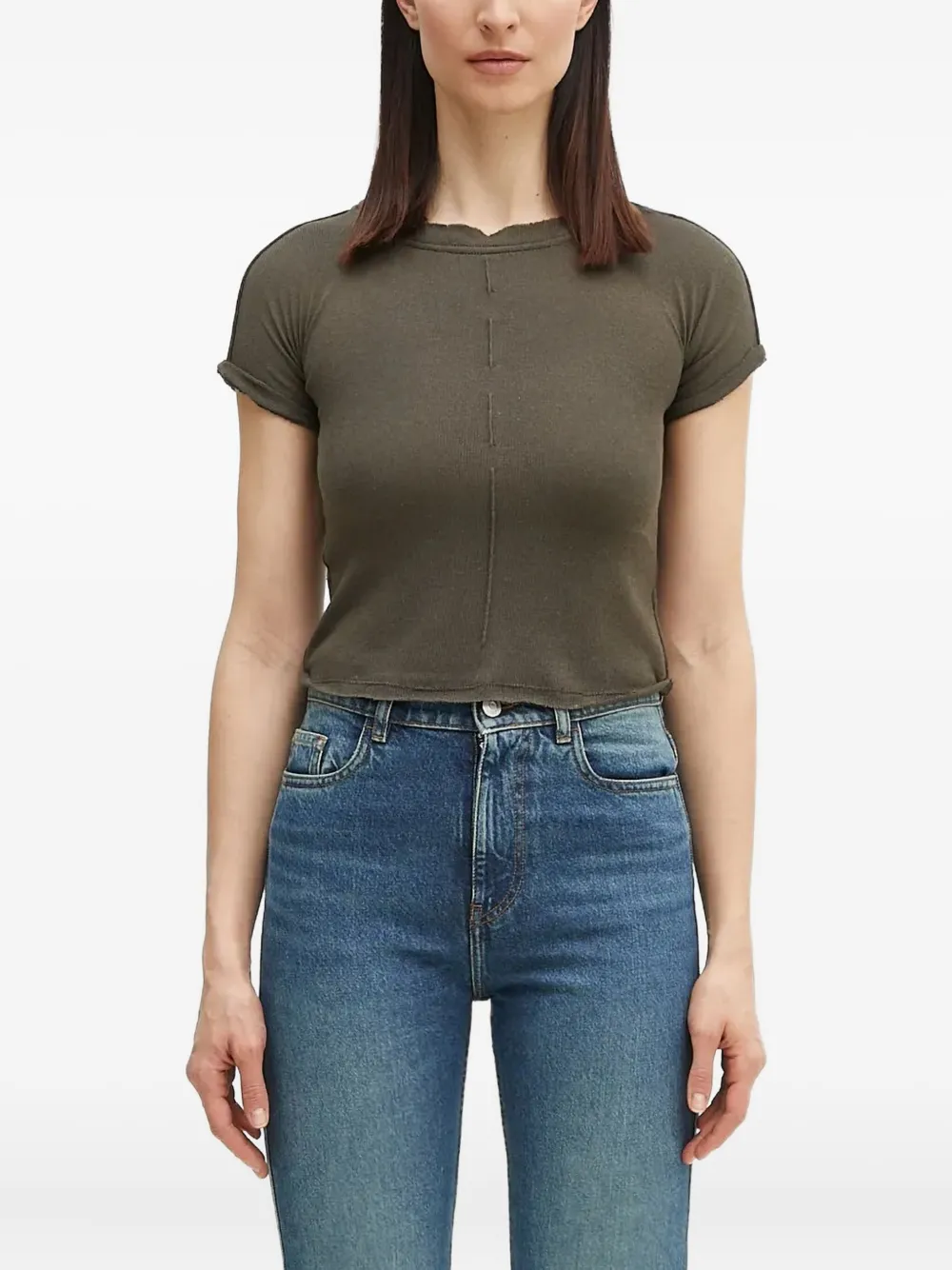 Ottolinger knitted short-sleeve top | Green | Image 1