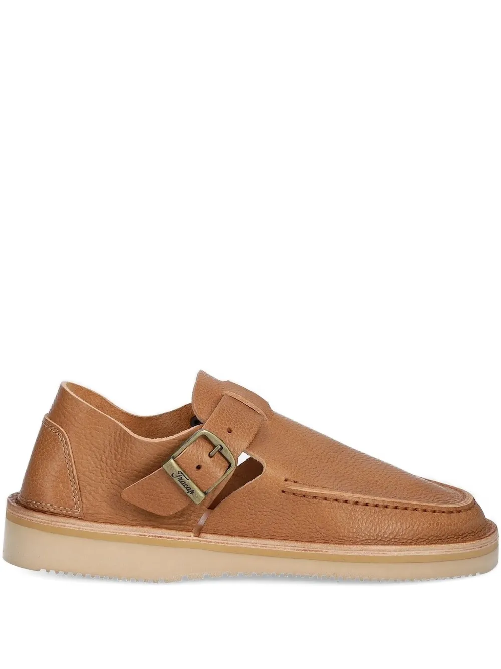 Fracap buckle leather loafers Brown