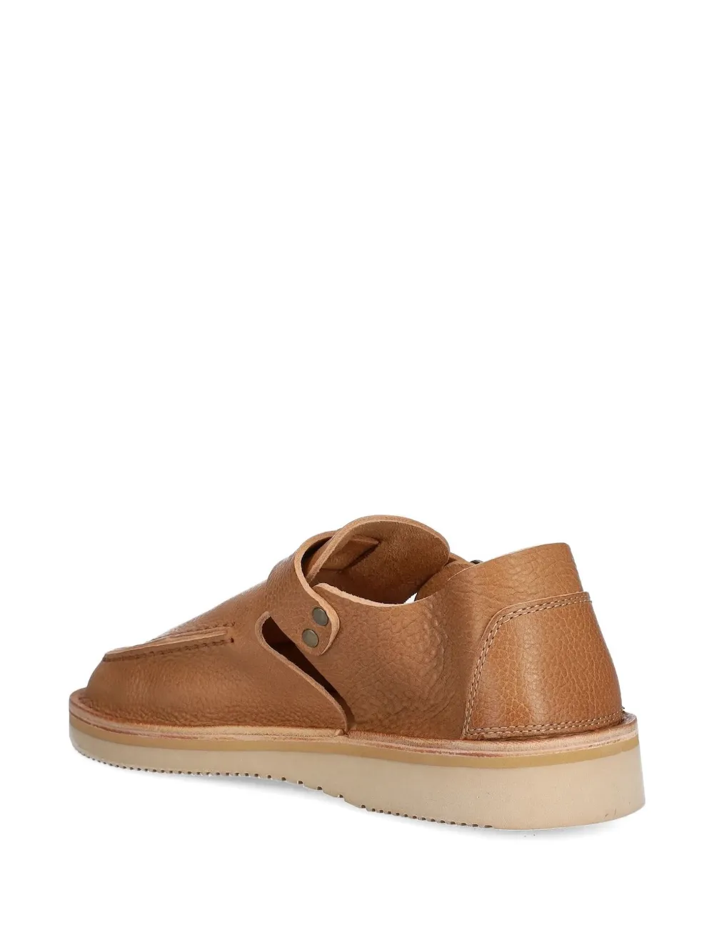 Fracap buckle leather loafers Brown