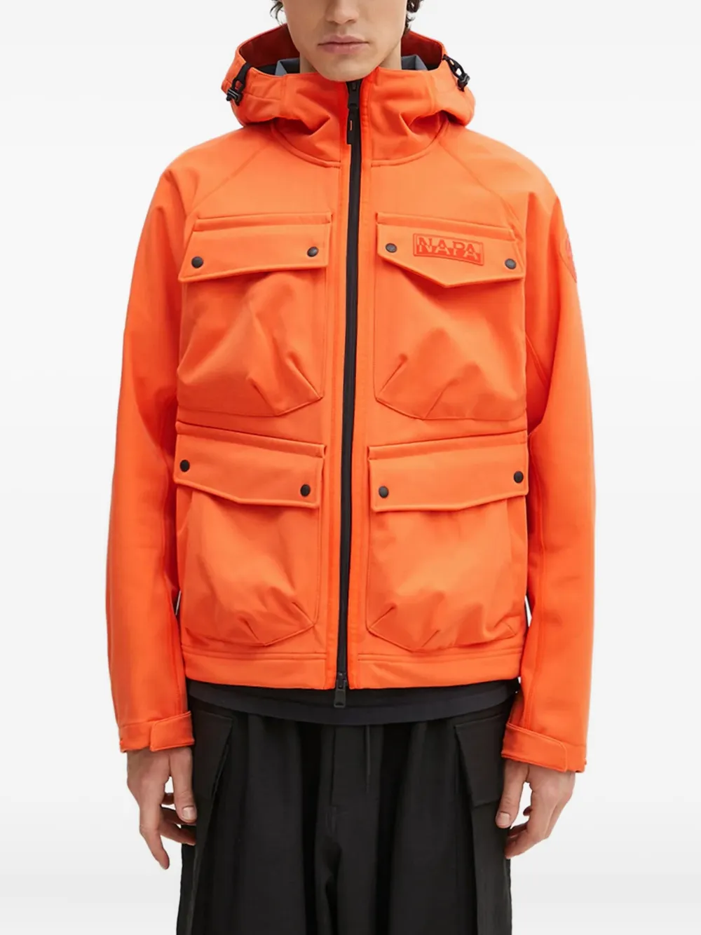 Napapijri Jack met capuchon en zak Oranje