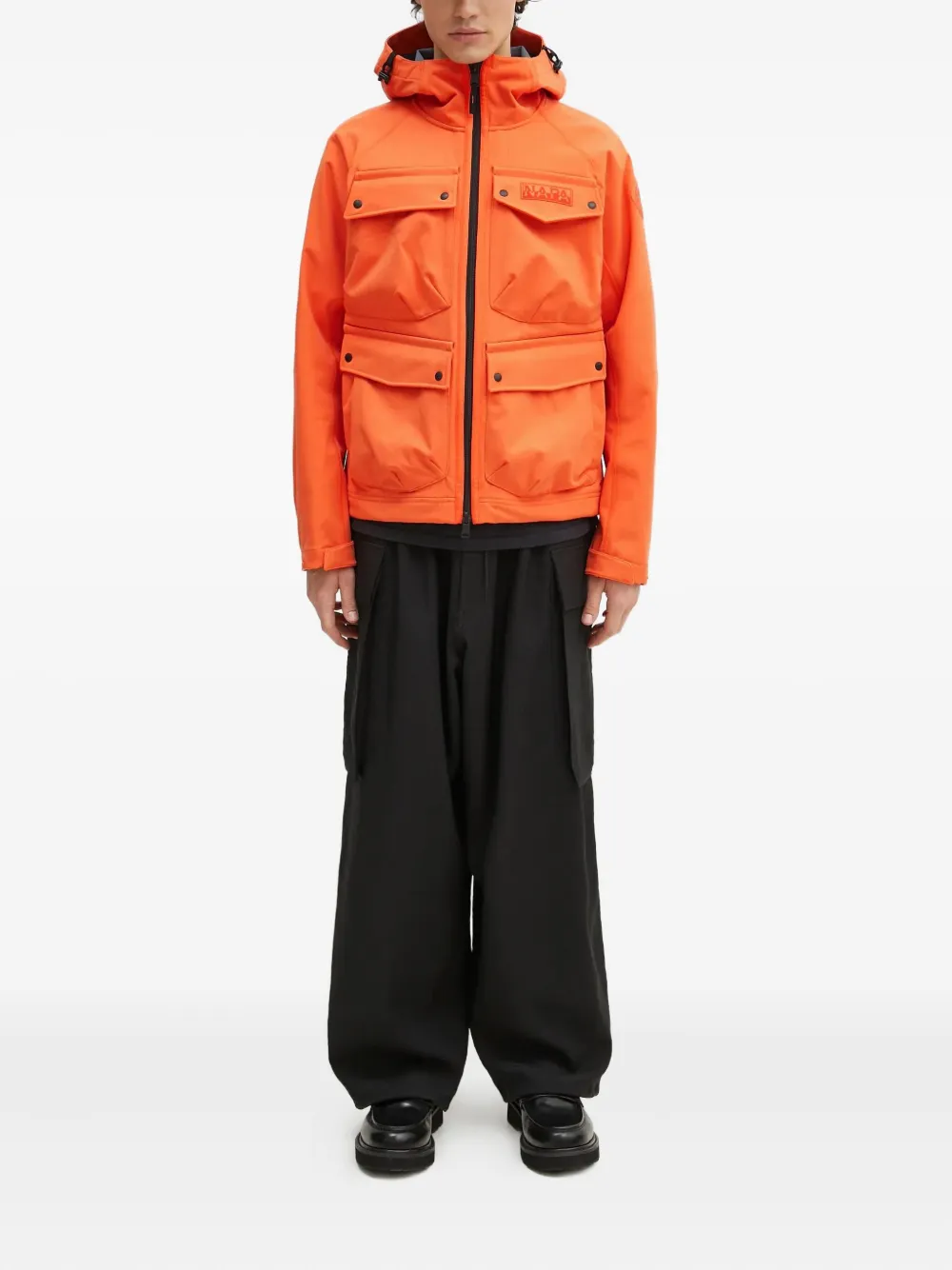Napapijri Jack met capuchon en zak Oranje