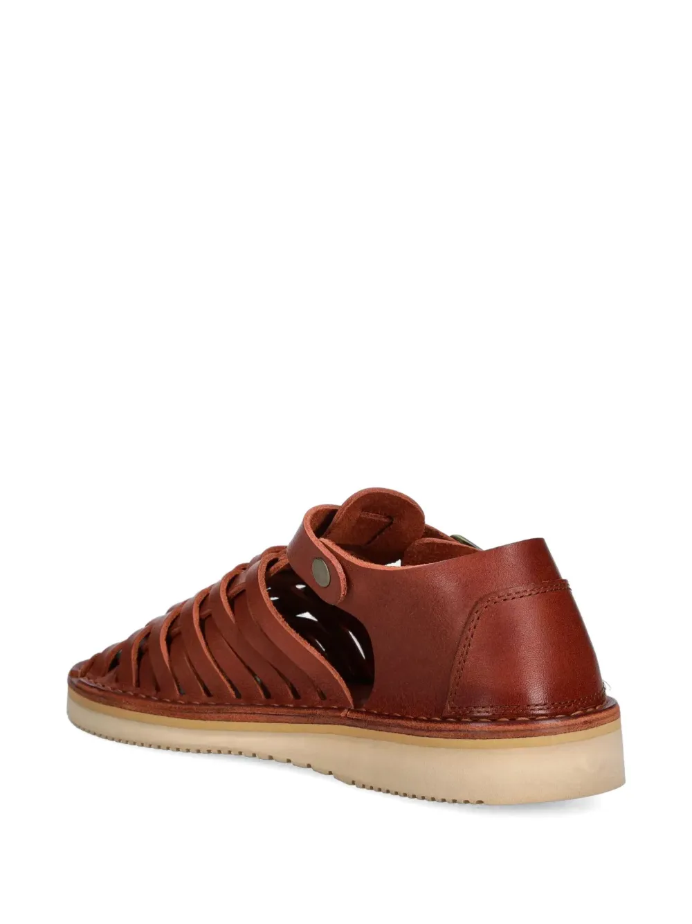 Fracap D025 woven strap sandals Red