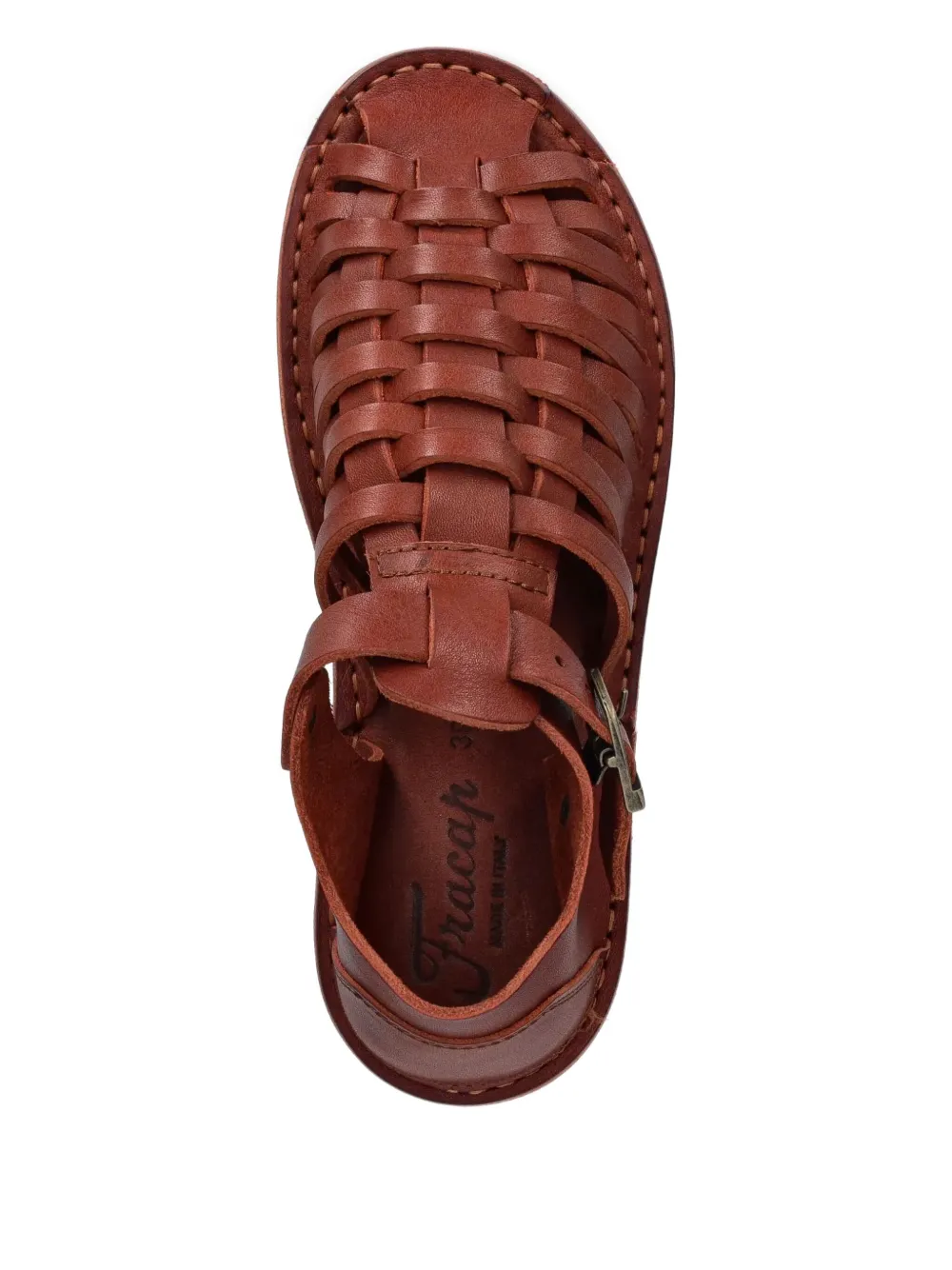 Fracap D025 woven strap sandals Red