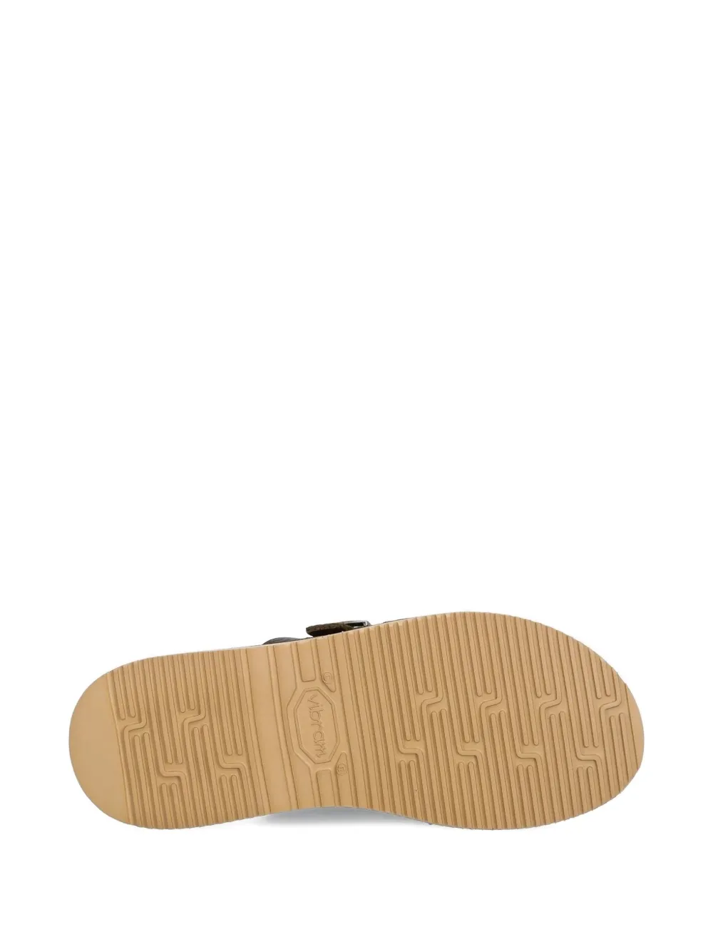 Fracap double-buckle leather sandals Brown