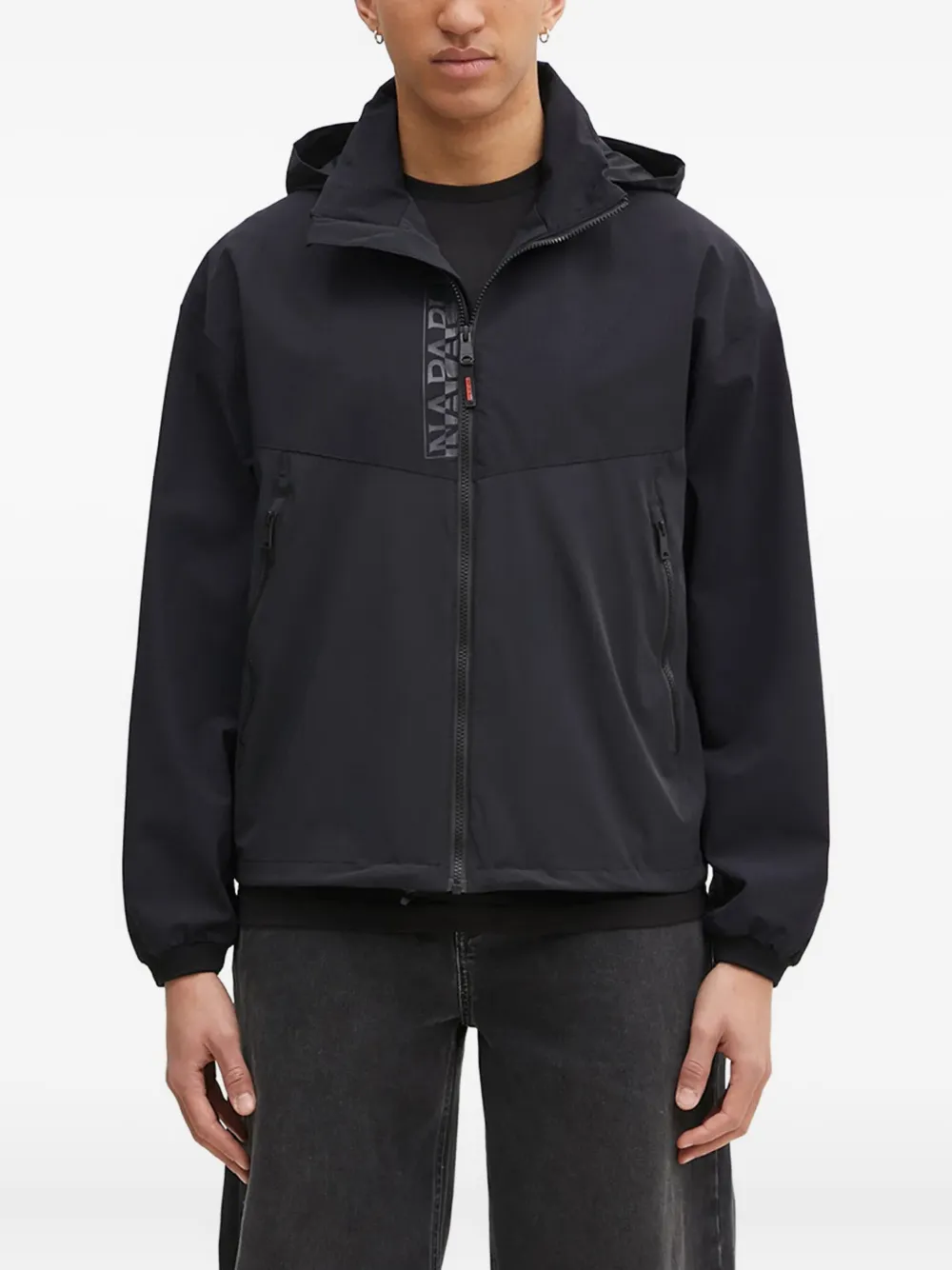 Napapijri Jack met capuchon en logodetail Zwart