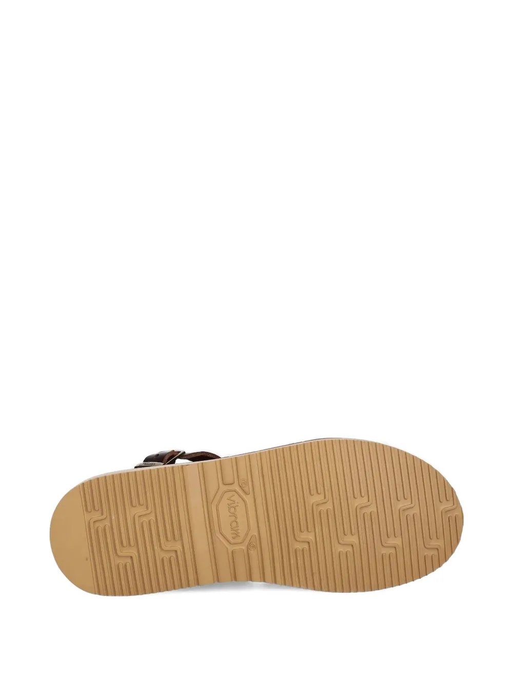 Fracap leather buckle sandals Brown