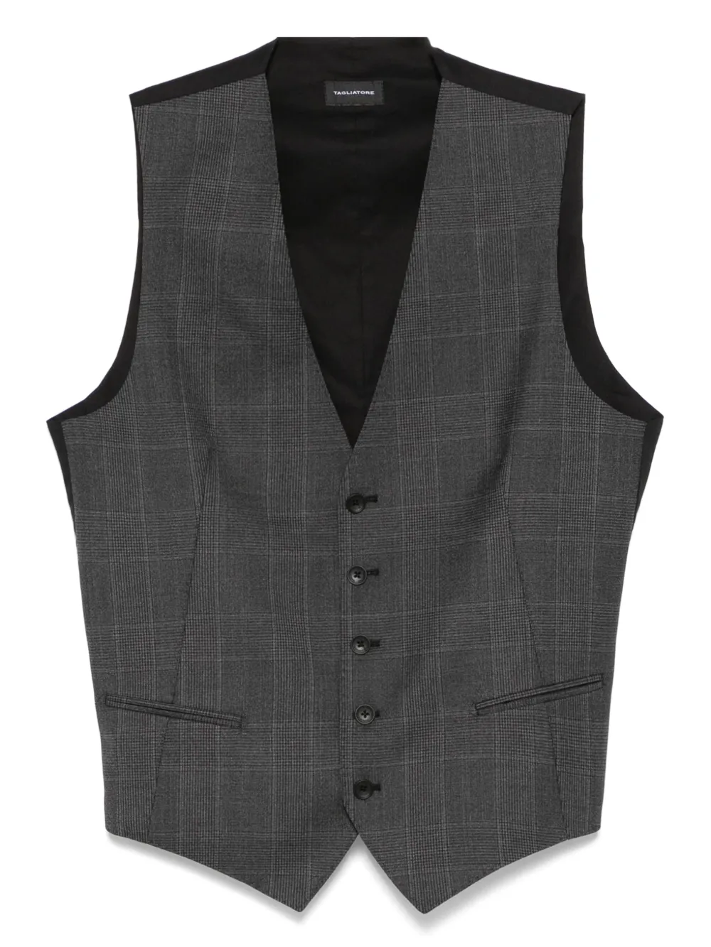 Tagliatore Katoenen gilet Zwart