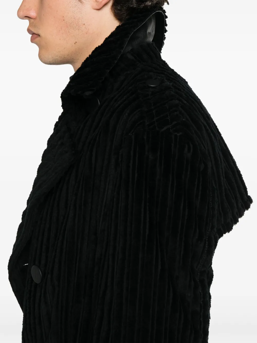 Shop Tagliatore Ribbed Trench Coat