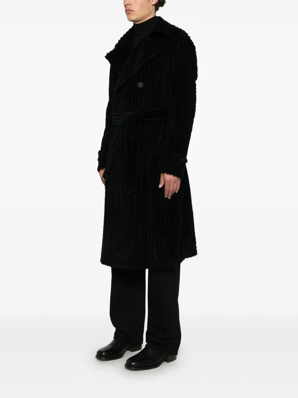 TAGLIATORE RIBBED TRENCH COAT