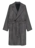 Tagliatore check-print coat - Blue