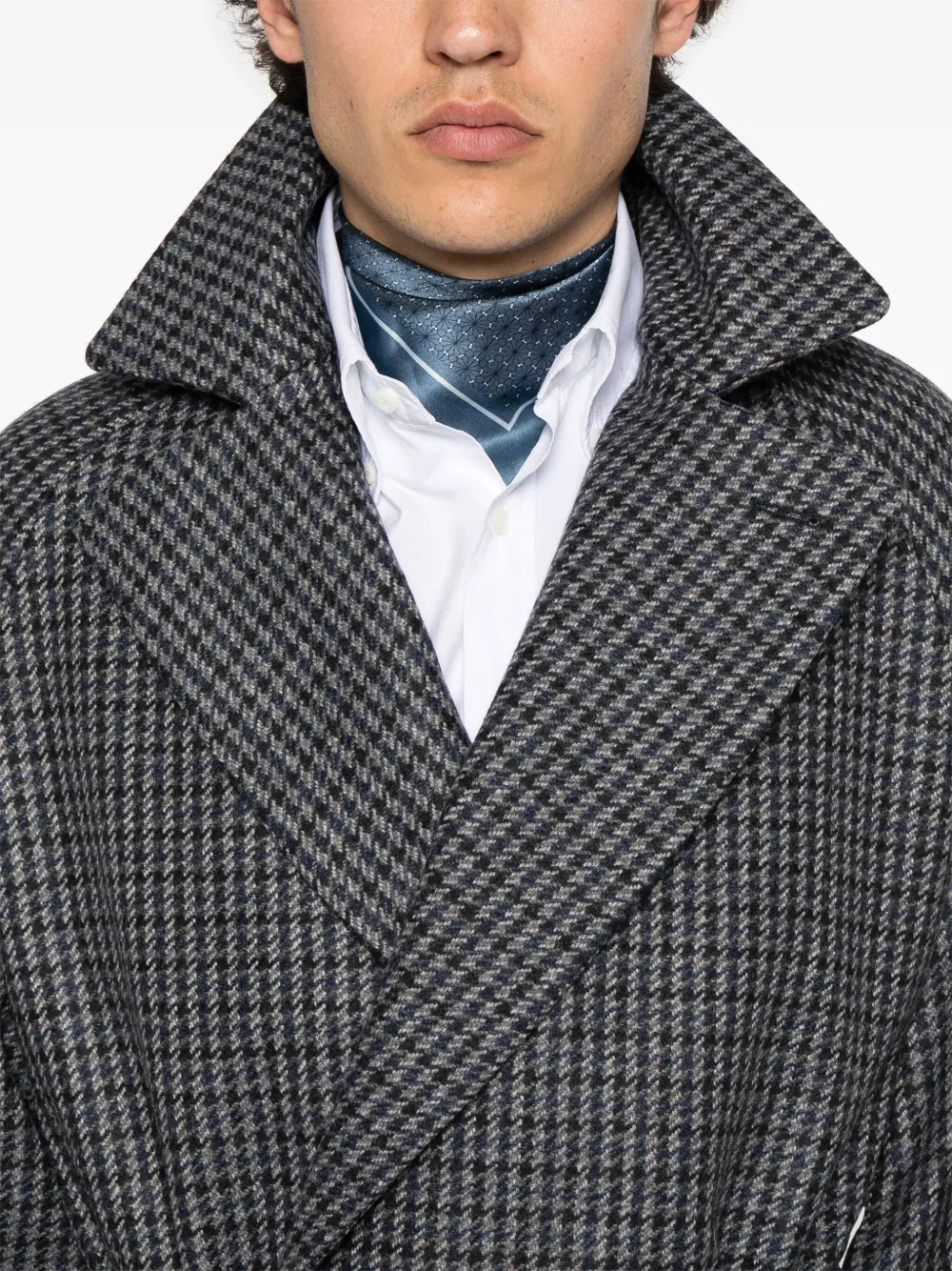 Tagliatore Geruite jas Blauw