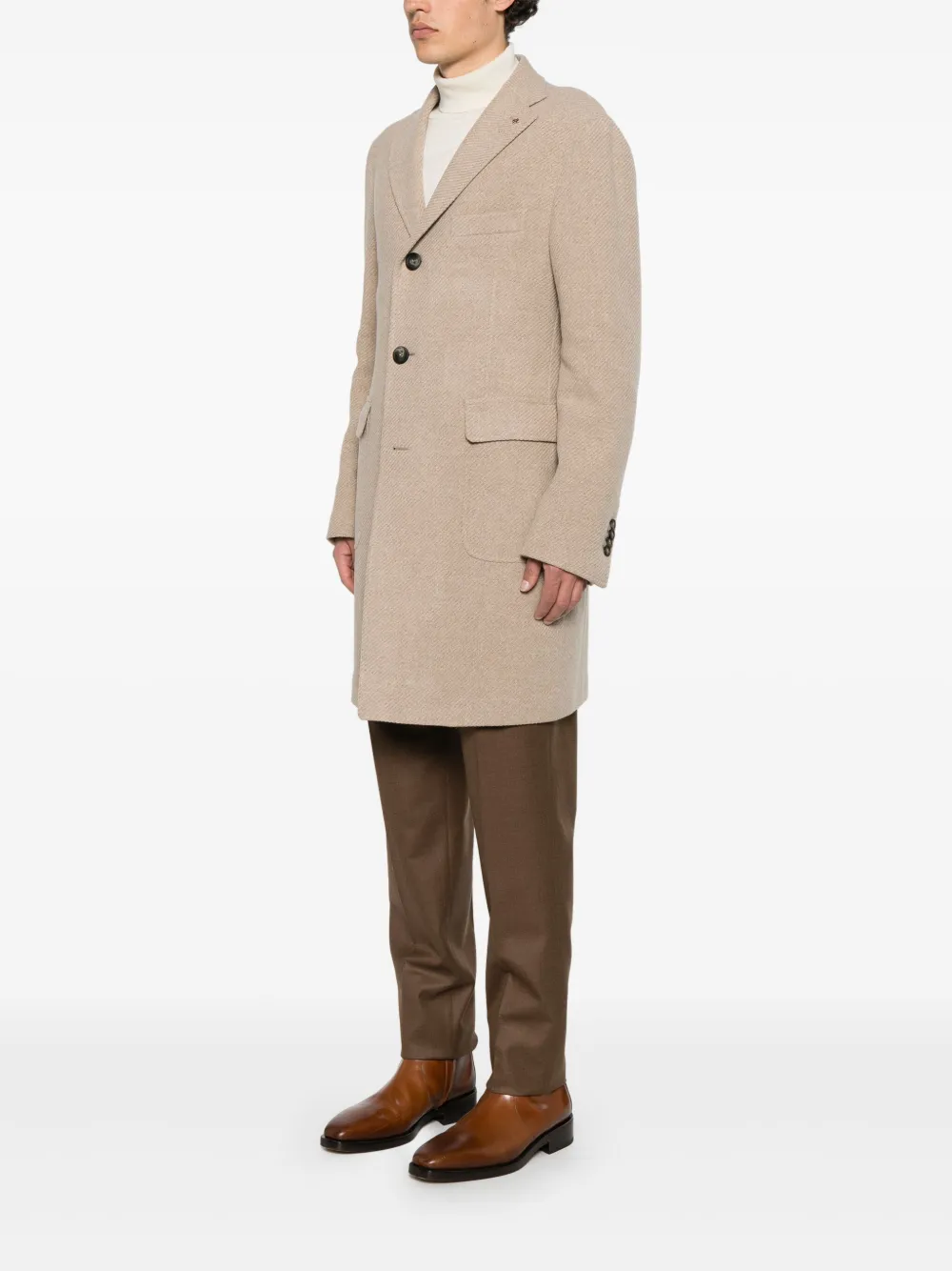 Shop Tagliatore Single-breasted Coat