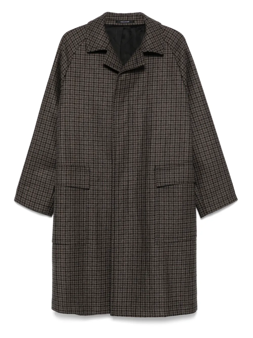 Tagliatore check-print coat | Brown | Image 1