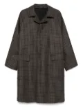 Tagliatore check-print coat - Brown