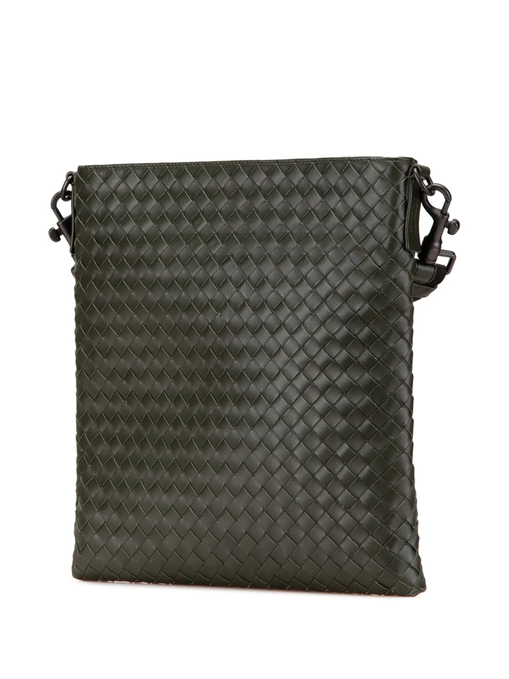 Pre-owned Bottega Veneta 2012-2025 Leather Intrecciato Crossbody Bag