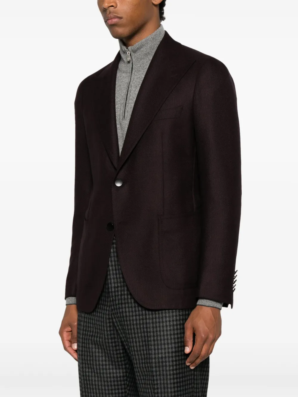 Tagliatore Blazer met enkele rij knopen Rood