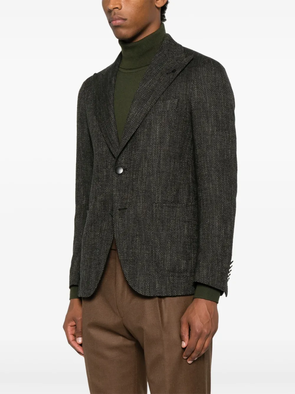 Tagliatore Blazer met enkele rij knopen Groen
