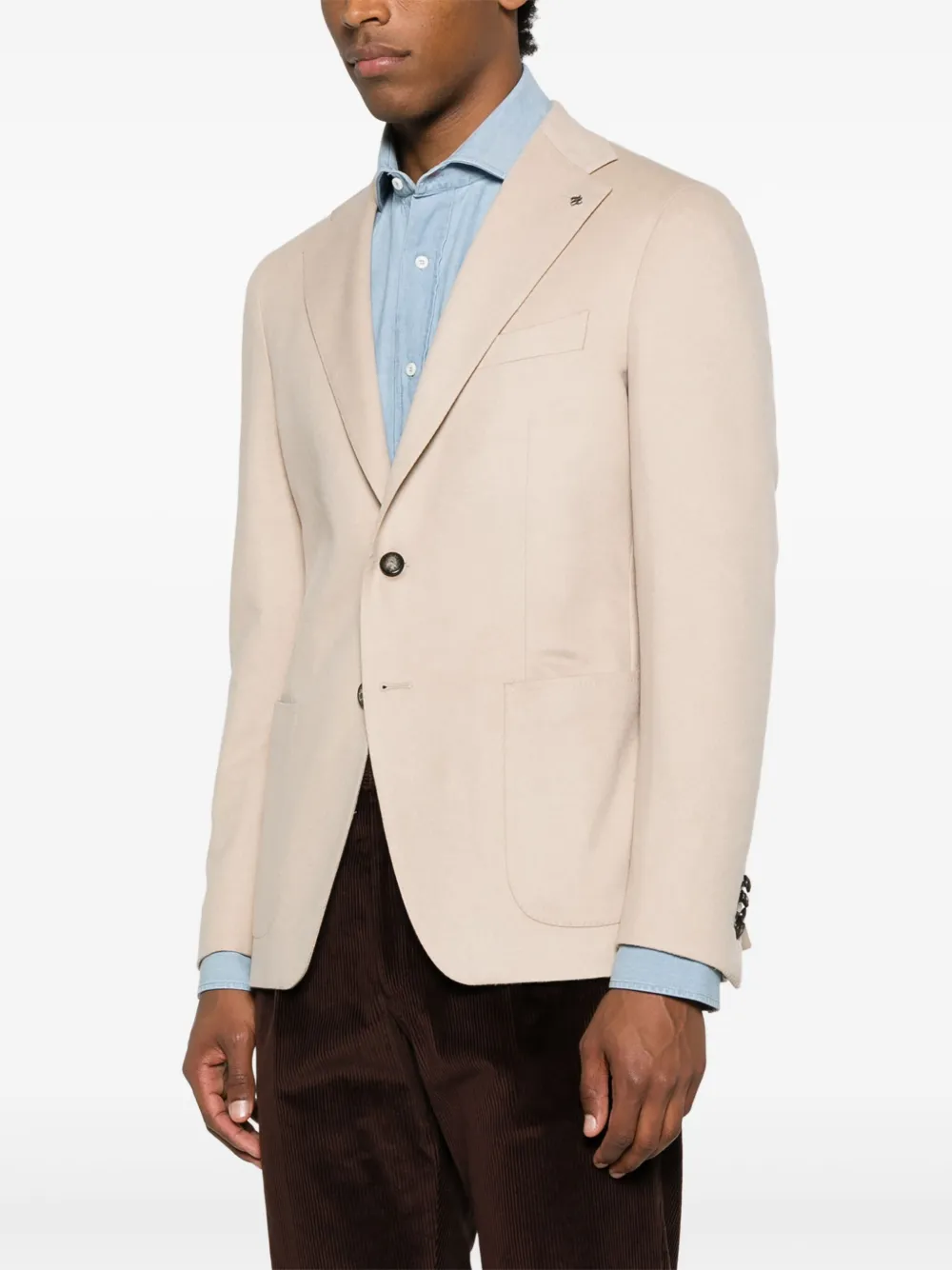 Tagliatore Blazer met enkele rij knopen Bruin