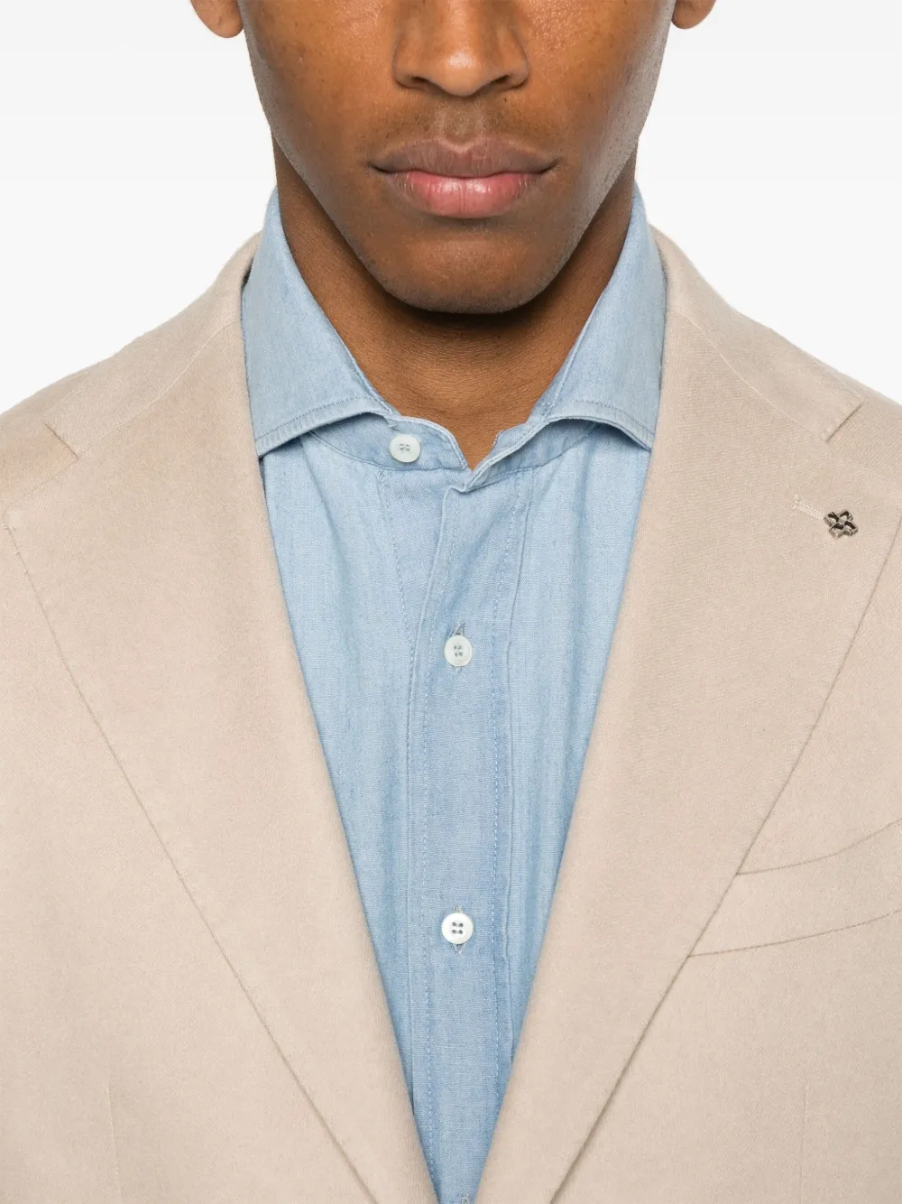 Tagliatore Blazer met enkele rij knopen Bruin