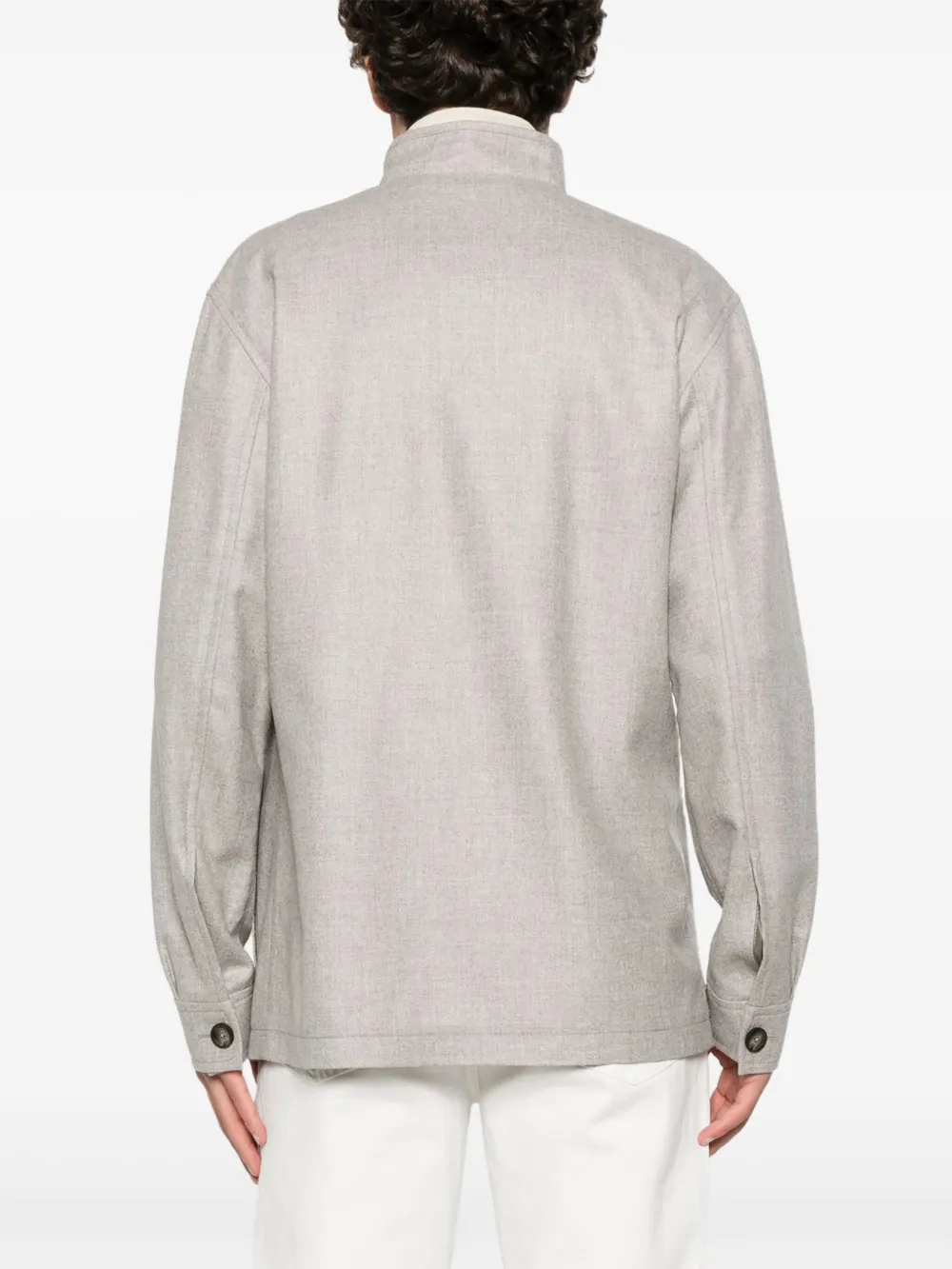 Tagliatore Button-up shirtjack Grijs