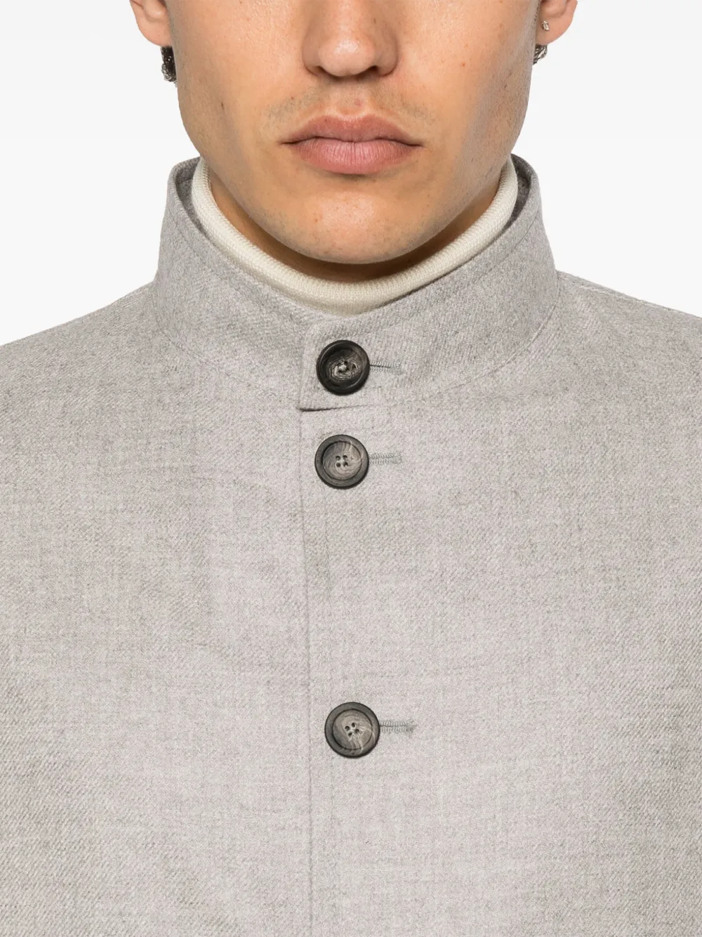 Tagliatore Button-up shirtjack Grijs