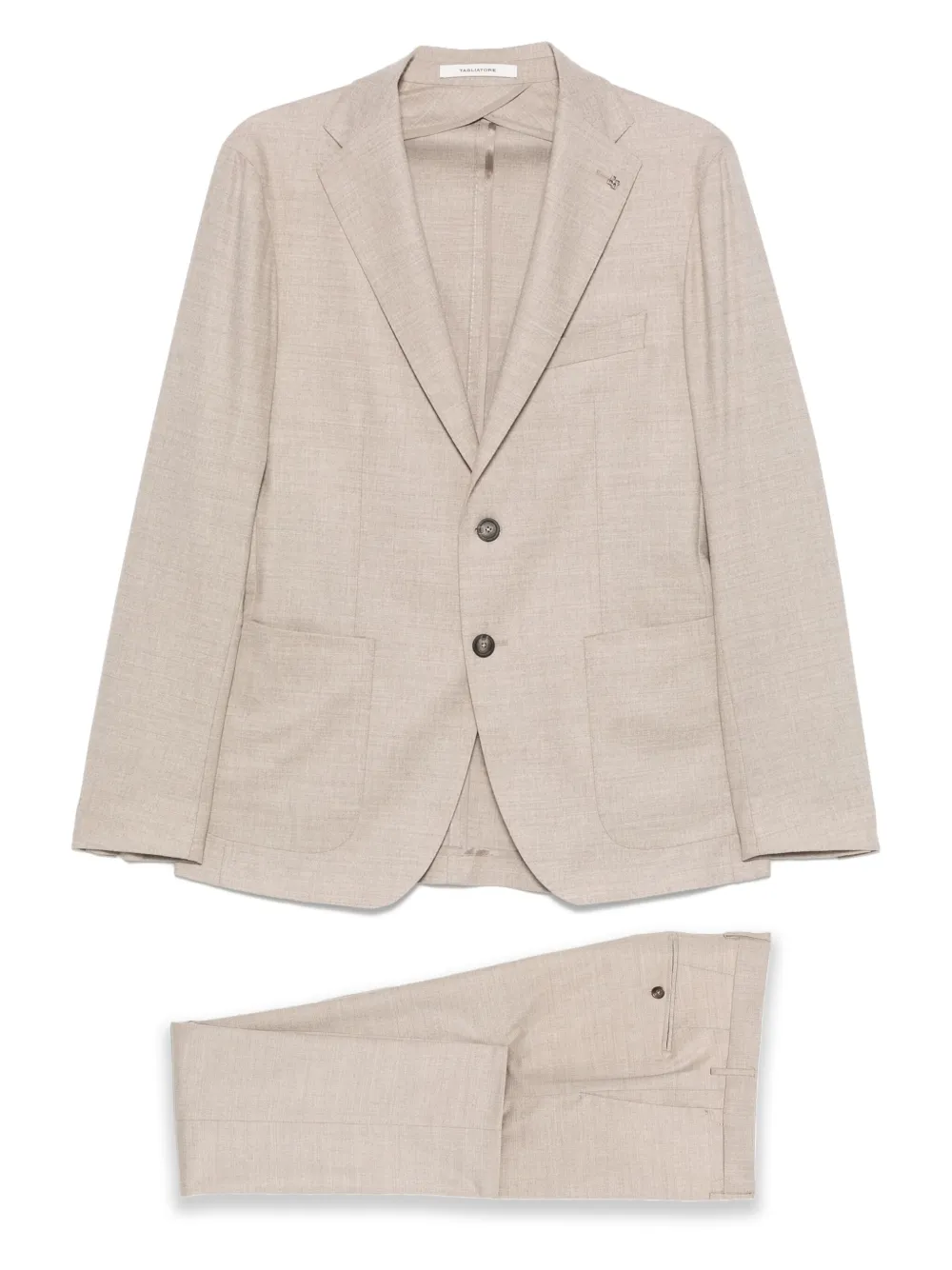 Tagliatore virgin wool-blend suit | Neutrals | Image 1