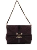 CHANEL Pre-Owned 2008-2009 Quilted Suede Union Jack Clutch with Chain shoulder bag - Purple