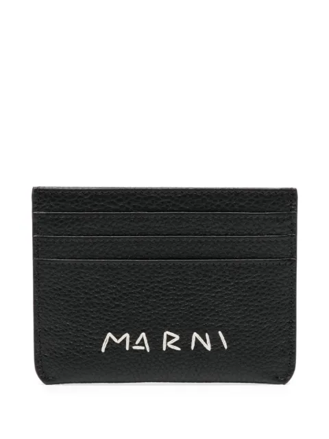 Marni tarjetero con logo bordado