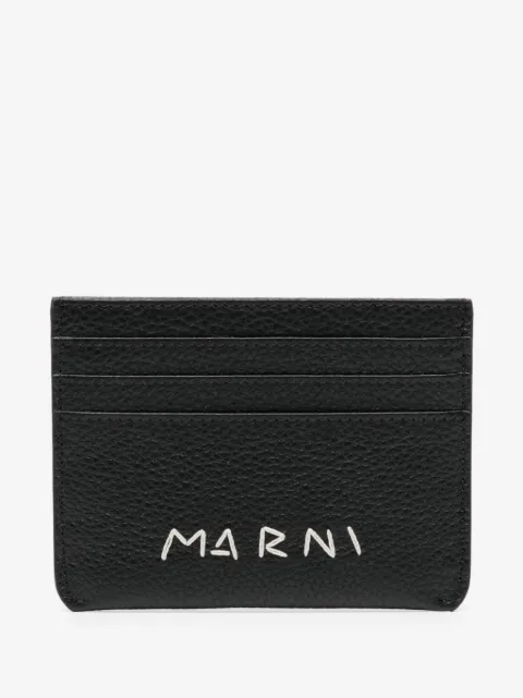 Marni Kartenetui mit Logo-Stickerei