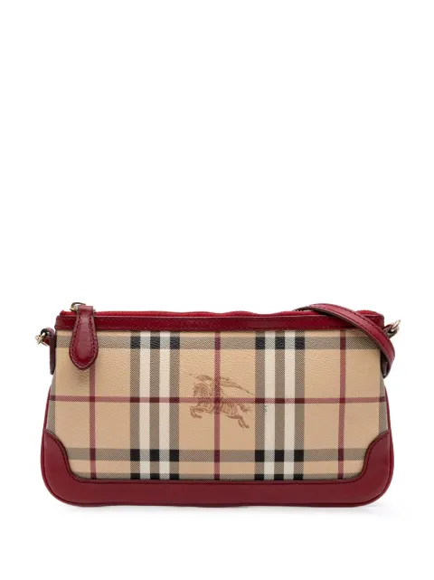 Burberry Pre-Owned Haymarket Peyton rutig axelremsväska i belagd kanvas från 2000-2017