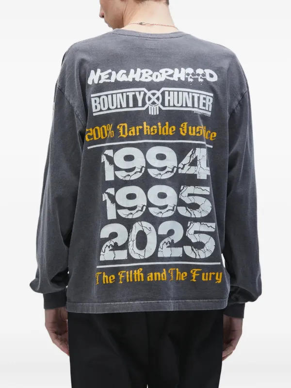 Neighborhood x Bounty Hunter skeleton-print T-shirt | Black