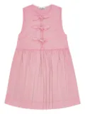 GANNI tie-front dress - Pink