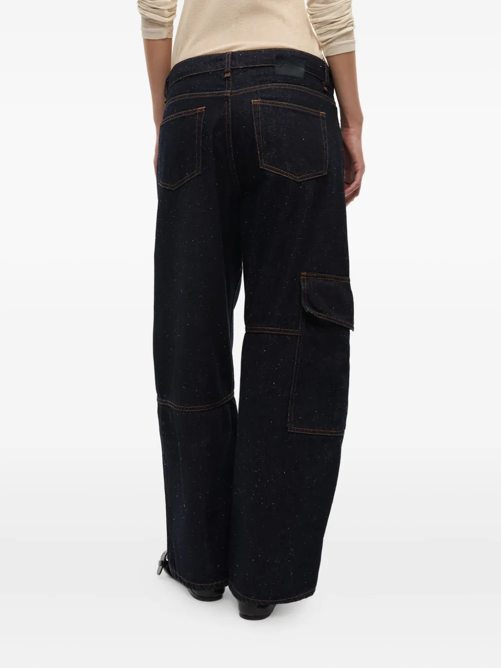 GANNI Jeans met geruit vlak Blauw